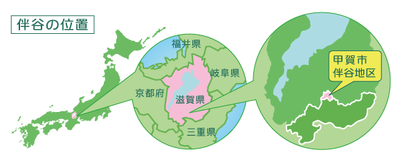 伴谷の位置